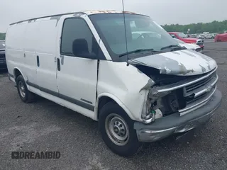 2002 Chevrolet Express Cargo with VIN 1GCHG35R621159402, listed as a IAAI auction lot 42170093 with Not provided miles and . Bid and sale history available at DreamBid. Image 1.