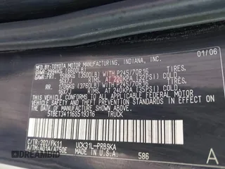 2006 Toyota Tundra SR5 с VIN 5TBET34116S519316, выставлен на аукционе IAAI как лот 42610008 с пробегом 257 101 миль миль и . История ставок и продаж доступна на DreamBid. Изображение 9.