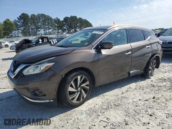 2016 Nissan Murano SL z VIN 5N1AZ2MH2GN104360, wystawiony jako Copart lot #53719425 z przebiegiem 145 278 mil mil oraz Szkody całkowita. Historia ofert i sprzedaży dostępna na DreamBid. Obrazek 1.