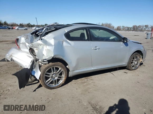 2005 Scion tC with VIN JTKDE177050005467, listed as a Copart auction lot 80026984 with 121,465 mi miles and Salvage Title. Bid and sale history available at carsss.com. Image 3.