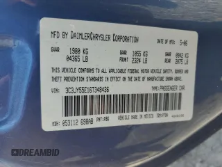 2006 Chrysler PT Cruiser Touring z VIN 3C3JY55E16T348436, wystawiony jako Copart lot #55691875 z przebiegiem 159 551 mil mil oraz Szkoda całkowita • Salvage title. Historia ofert i sprzedaży dostępna na DreamBid. Obrazek 12.