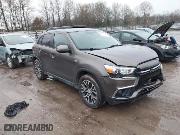 2018 Mitsubishi Outlander Sport ES 2.0 with VIN JA4AR3AU9JU017574, listed as a IAAI auction lot 41044910 with 123,386 mi miles. Bid and sale history available at carsss.com. Image 1.