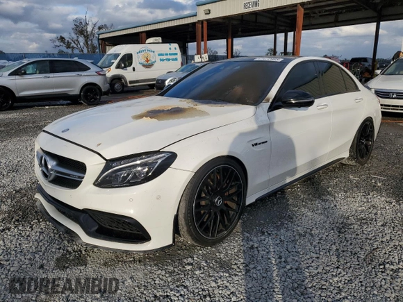 2018 Mercedes-Benz C 63 AMG with VIN 55SWF8GB6JU239102, listed as a Copart auction lot 41472985 with 50,041 mi miles and Non repairable. Bid and sale history available at DreamBid. Image 1.