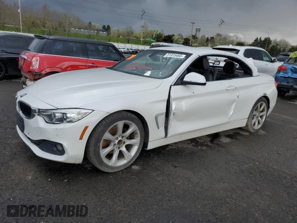 2015 BMW 4 Series 428i with VIN WBA3V7C54F5A24568, listed as a Copart auction lot 51323465 with 83,338 mi miles and Clean Title. Bid and sale history available at carsss.com. Image 1.