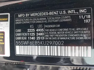 2019 Mercedes-Benz C 43 AMG с VIN 55SWF6EB5KU297002, выставлен на аукционе IAAI как лот 42274373 с пробегом 96 241 миль миль и . История ставок и продаж доступна на DreamBid. Изображение 9.