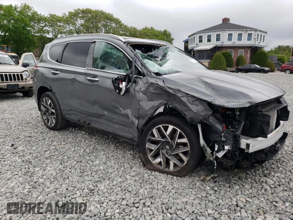 2023 Hyundai Santa Fe Calligraphy with VIN 5NMS5DALXPH630368, listed as a Copart auction lot 57386375 with 9,026 mi miles and Salvage title. Bid and sale history available at DreamBid. Image 4.
