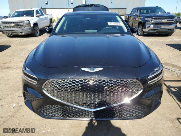 2022 Genesis G70 2.0T with VIN KMTG34TA6NU102387, listed as a Copart auction lot 57135504 with 15,769 mi miles and Salvage Title. Bid and sale history available at carsss.com. Image 5.