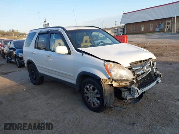 2005 Honda CR-V EX SE with VIN JHLRD78905C061249, listed as a IAAI auction lot 41896491 with 166,293 mi miles. Bid and sale history available at carsss.com. Image 1.