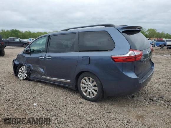 2017 Toyota Sienna XLE с VIN 5TDDZ3DC2HS164002, выставлен на аукционе Copart как лот 57118585 с пробегом 49 991 миль миль и Списание • Salvage title. История ставок и продаж доступна на DreamBid. Изображение 2.