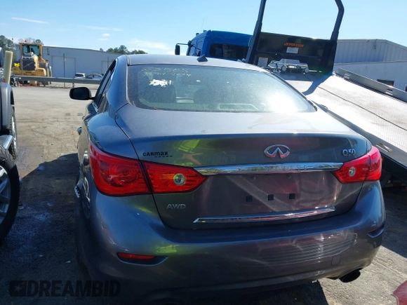 2017 Infiniti Q50 3.0t Premium with VIN JN1EV7AR1HM837831, listed as a IAAI auction lot 41818427 with 68,425 mi miles. Bid and sale history available at carsss.com. Image 16.