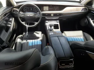 2020 Genesis G90 Ultimate with VIN KMTF54PH1LU076923, listed as a Copart auction lot 55794235 with 43,618 mi miles and Clean Title. Bid and sale history available at carsss.com. Image 8.