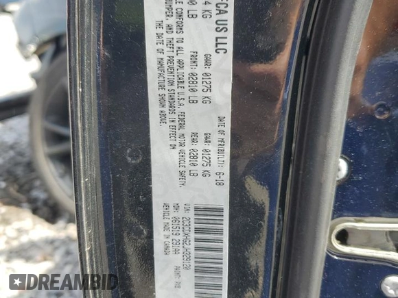 2018 Dodge Charger SXT Plus with VIN 2C3CDXHG2JH329120, listed as a Copart auction lot 49746455 with 106,182 mi miles and Salvage Title. Bid and sale history available at carsss.com. Image 14.