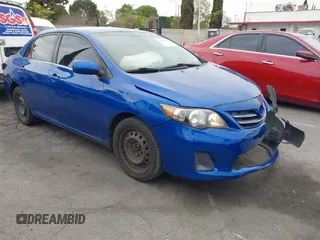 2013 Toyota Corolla L with VIN 5YFBU4EE8DP166741, listed as a IAAI auction lot 41896115 with 154,011 mi miles. Bid and sale history available at carsss.com. Image 1.