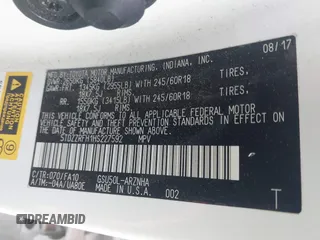 2017 Toyota Highlander LE z VIN 5TDZZRFH1HS227592, wystawiony jako IAAI lot #42162545 z przebiegiem 113 102 mil mil oraz . Historia ofert i sprzedaży dostępna na DreamBid. Obrazek 9.