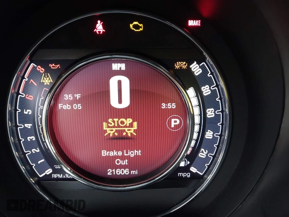 2017 FIAT 500 Pop with VIN 3C3CFFKR4HT661897, listed as a IAAI auction lot 41475111 with 21,606 mi miles. Bid and sale history available at carsss.com. Image 7.