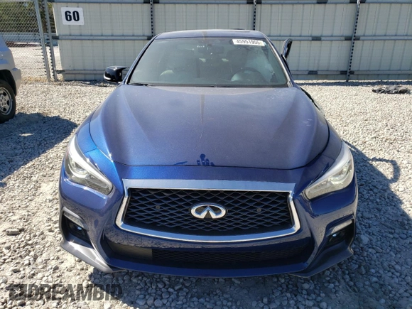 2020 Infiniti Q50 Red Sport 400 with VIN JN1FV7AP9LM630521, listed as a Copart auction lot 45951955 with 25,865 mi miles and Salvage title. Bid and sale history available at DreamBid. Image 5.