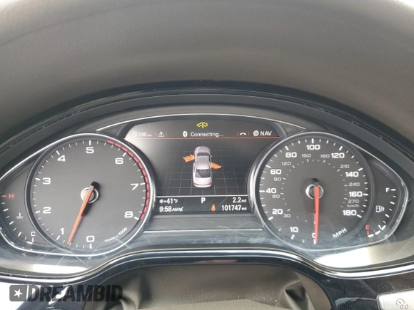 2014 Audi A8 4.0T with VIN WAUR2AFD1EN003630, listed as a Copart auction lot 46366935 with 101,747 mi miles and Salvage Title. Bid and sale history available at DreamBid. Image 9.