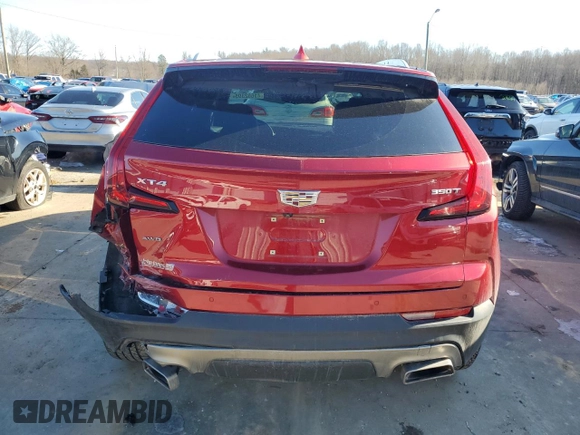 2021 Cadillac XT4 AWD Premium Luxury with VIN 1GYFZDR40MF007346, listed as a Copart auction lot 41662395 with 72,368 mi miles and Salvage Title. Bid and sale history available at carsss.com. Image 6.