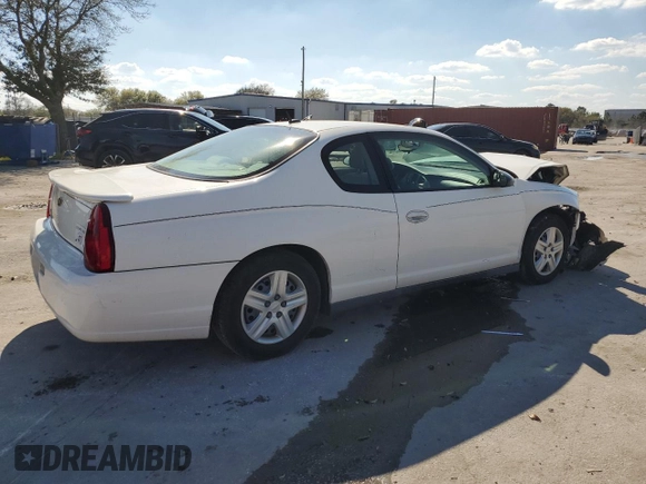2006 Chevrolet Monte Carlo LS z VIN 2G1WJ15K569308893, wystawiony jako Copart lot #46999505 z przebiegiem 117 604 mil mil oraz Szkoda całkowita • Salvage title. Historia ofert i sprzedaży dostępna na DreamBid. Obrazek 3.