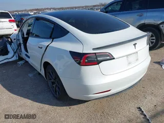 2023 Tesla Model 3 with VIN 5YJ3E1EA2PF500923, listed as a IAAI auction lot 41115550 with 1 mi miles. Bid and sale history available at carsss.com. Image 3.