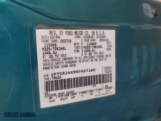 1994 Ford Ranger Splash with VIN 1FTCR14X9RPA87160, listed as a Copart auction lot 48000585 with 314,029 mi miles and Salvage Title. Bid and sale history available at carsss.com. Image 14.