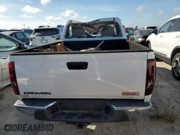 2006 GMC Canyon Work Truck with VIN 1GTCS148768285500, listed as a Copart auction lot 76156584 with 0 mi miles and Salvage Title. Bid and sale history available at carsss.com. Image 6.