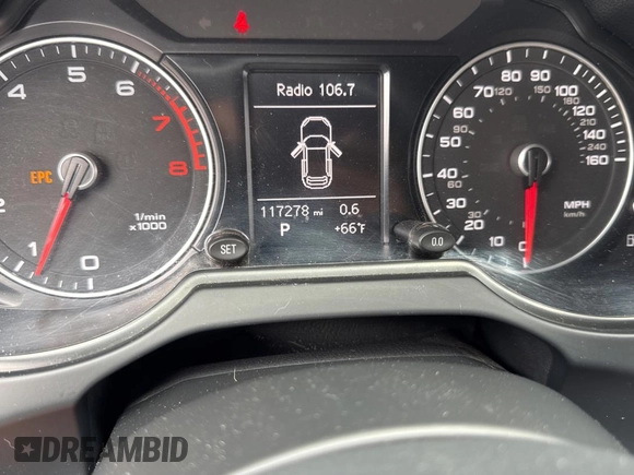 2014 Audi Q5 Premium with VIN WA1CFAFP9EA083817, listed as a Copart auction lot 61436485 with 117,278 mi miles and Clean title. Bid and sale history available at DreamBid. Image 8.