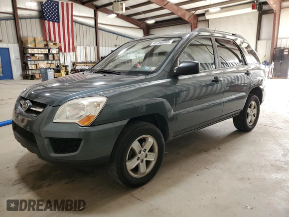 2009 Kia Sportage LX with VIN KNDJE723X97561560, listed as a Copart auction lot 49766995 with 130,623 mi miles and Salvage Title. Bid and sale history available at DreamBid. Image 1.