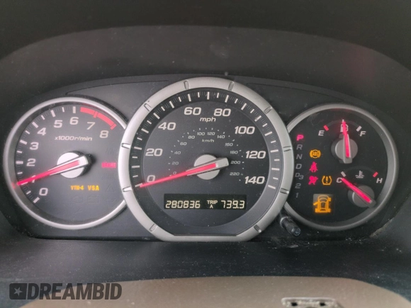 2006 Honda Pilot EX-L with VIN 5FNYF18576B019873, listed as a Copart auction lot 49908125 with 280,836 mi miles and Salvage Title. Bid and sale history available at DreamBid. Image 9.