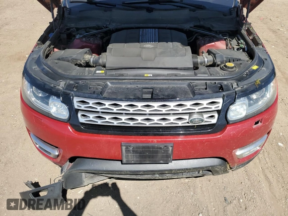 2017 Land Rover Range Rover Sport HSE with VIN SALWR2FV9HA677335, listed as a Copart auction lot 55088705 with 124,453 mi miles and Salvage Title. Bid and sale history available at DreamBid. Image 12.