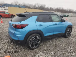 2025 Chevrolet TrailBlazer RS with VIN KL79MTSL9SB024984, listed as a Copart auction lot 84863484 with 1,488 mi miles and Salvage Title. Bid and sale history available at carsss.com. Image 3.