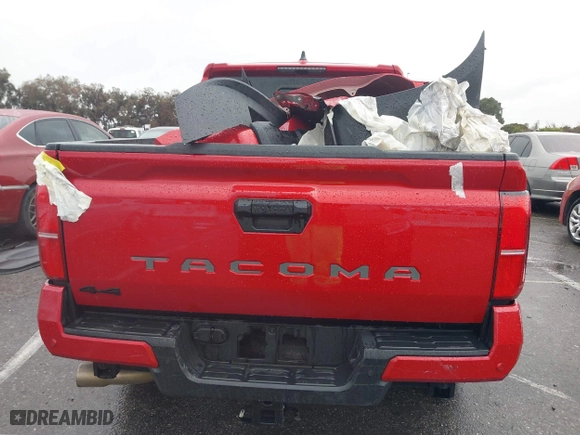 2024 Toyota Tacoma 4WD SR5 with VIN 3TYLB5JN3RT021289, listed as a IAAI auction lot 41538997 with 8,186 mi miles. Bid and sale history available at carsss.com. Image 16.