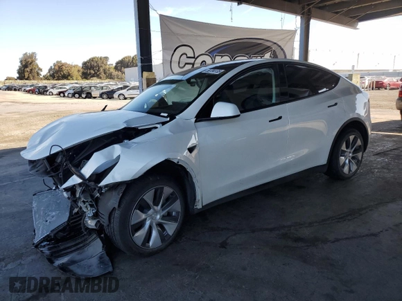 2024 Tesla Model Y Long Range с VIN 7SAYGDEE0RF981488, выставлен на аукционе Copart как лот 58704135 с пробегом 21 417 миль миль и Списание • Salvage title. История ставок и продаж доступна на DreamBid. Изображение 1.
