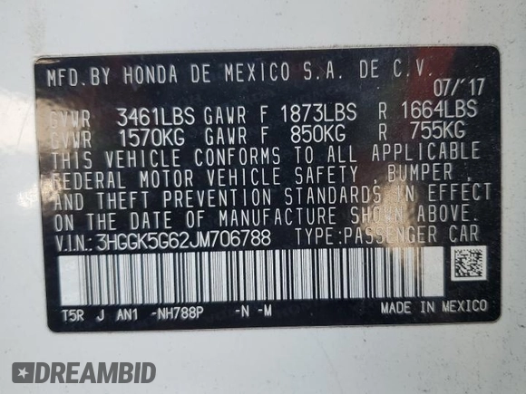 2018 Honda Fit Sport with VIN 3HGGK5G62JM706788, listed as a Copart auction lot 82872004 with 137,288 mi miles and Salvage Title. Bid and sale history available at DreamBid. Image 13.
