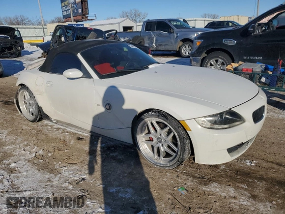 2006 BMW Z4 3.0i with VIN 4USBU33596LW58908, listed as a Copart auction lot 89403915 with 156,791 mi miles and Salvage title. Bid and sale history available at DreamBid. Image 4.
