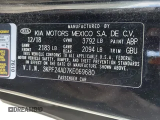 2019 Kia Forte LXS with VIN 3KPF24AD7KE069680, listed as a Copart auction lot 61931725 with 97,610 mi miles and Salvage title. Bid and sale history available at DreamBid. Image 12.