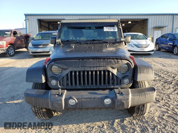 2018 Jeep Wrangler JK Unlimited Sport S with VIN 1C4BJWDG2JL874348, listed as a Copart auction lot 77430104 with 115,813 mi miles and Salvage Title. Bid and sale history available at carsss.com. Image 5.