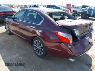 2013 Honda Accord Sport with VIN 1HGCR2F53DA198298, listed as a IAAI auction lot 41956887 with 215,669 mi miles and . Bid and sale history available at DreamBid. Image 3.
