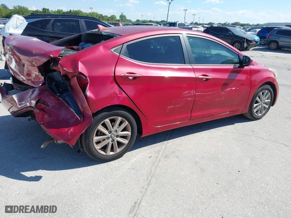 2014 Hyundai Elantra SE with VIN KMHDH4AE4EU174399, listed as a IAAI auction lot 41900852 with 100,660 mi miles. Bid and sale history available at carsss.com. Image 4.