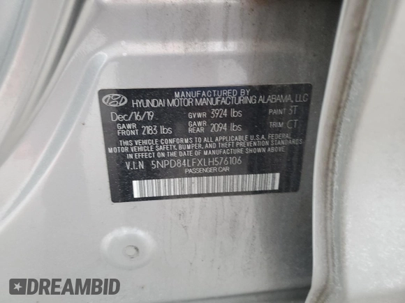 2020 Hyundai Elantra SEL z VIN 5NPD84LFXLH576106, wystawiony jako Copart lot #47834685 z przebiegiem 117 999 mil mil oraz Szkoda całkowita • Salvage title. Historia ofert i sprzedaży dostępna na DreamBid. Obrazek 15.