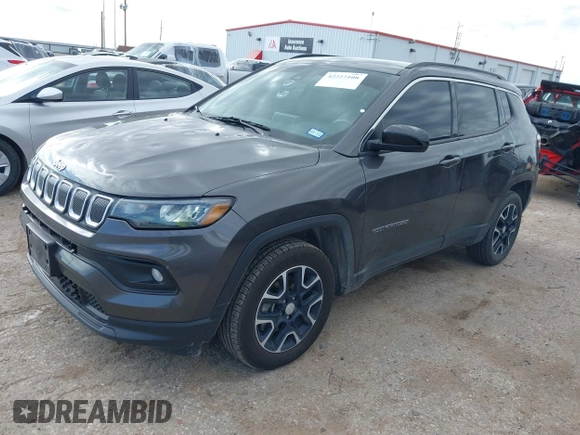 2022 Jeep Compass Latitude with VIN 3C4NJDBB6NT120808, listed as a IAAI auction lot 42227108 with 43,016 mi miles and . Bid and sale history available at DreamBid. Image 17.