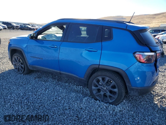 2021 Jeep Compass 80th Anniversary with VIN 3C4NJDEB0MT539277, listed as a Copart auction lot 83716994 with 55,728 mi miles and Salvage title. Bid and sale history available at DreamBid. Image 2.