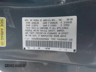 2009 Acura TL z VIN 19UUA86229A000824, wystawiony jako IAAI lot #42325971 z przebiegiem 120 293 mil mil oraz . Historia ofert i sprzedaży dostępna na DreamBid. Obrazek 9.