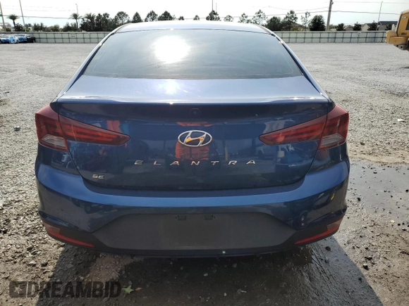 2019 Hyundai Elantra SE with VIN 5NPD74LF8KH497616, listed as a Copart auction lot 55968625 with 197,064 mi miles and Non Repairable. Bid and sale history available at DreamBid. Image 6.