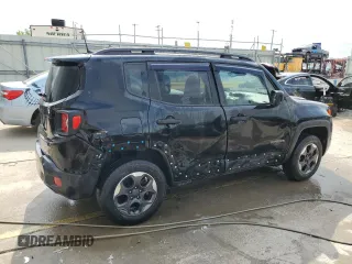 2018 Jeep Renegade Sport with VIN ZACCJBAB6JPH56241, listed as a Copart auction lot 54139495 with 152,693 mi miles and Salvage title. Bid and sale history available at DreamBid. Image 3.