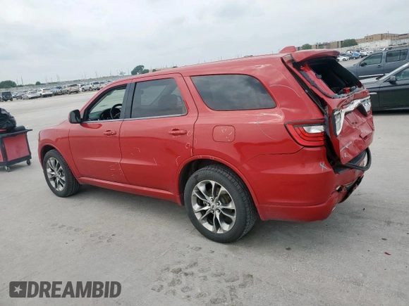 2019 Dodge Durango GT Plus with VIN 1C4RDJDG2KC739168, listed as a Copart auction lot 53700155 with 97,307 mi miles and Salvage title. Bid and sale history available at DreamBid. Image 2.