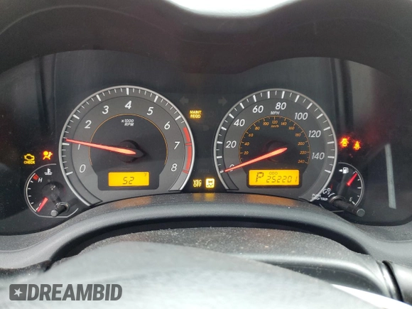2010 Toyota Corolla with VIN 2T1BU4EE0AC445841, listed as a Copart auction lot 79291374 with 252,201 mi miles and Salvage Title. Bid and sale history available at carsss.com. Image 9.