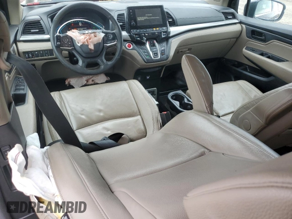 2019 Honda Odyssey EX-L with VIN 5FNRL6H70KB130948, listed as a Copart auction lot 52686395 with 35,632 mi miles and Salvage Title. Bid and sale history available at DreamBid. Image 8.