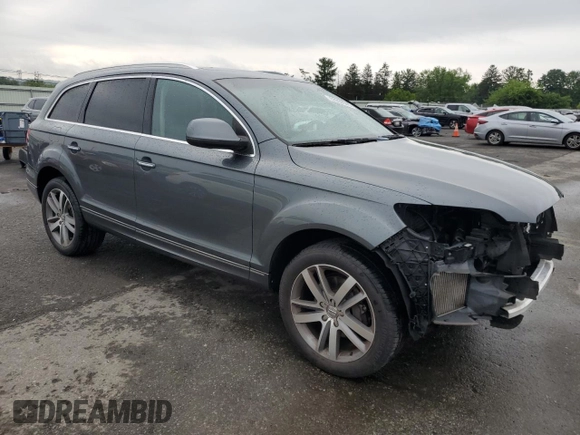 2014 Audi Q7 Premium Plus with VIN WA1LMAFE8ED015737, listed as a Copart auction lot 62099545 with 129,505 mi miles and Salvage title. Bid and sale history available at DreamBid. Image 4.