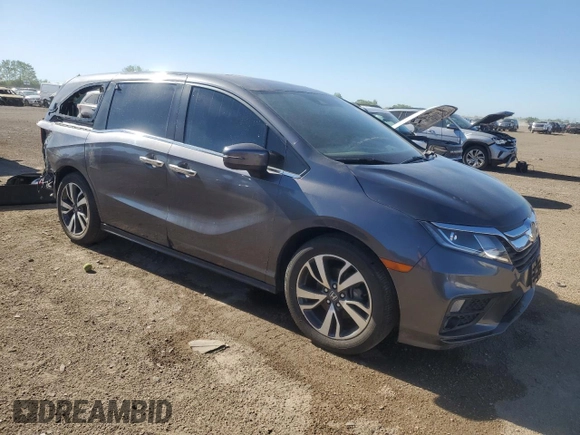 2019 Honda Odyssey EX-L z VIN 5FNRL6H79KB045249, wystawiony jako Copart lot #57108075 z przebiegiem 86 038 mil mil oraz Szkoda całkowita • Salvage title. Historia ofert i sprzedaży dostępna na DreamBid. Obrazek 4.